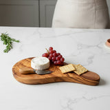 23cm Premium Olive Wood Sushi Board – Artisan Handcrafted Nigiri & Sashimi Serving Platter – Small Live Edge Charcuterie & Appetizer Tray